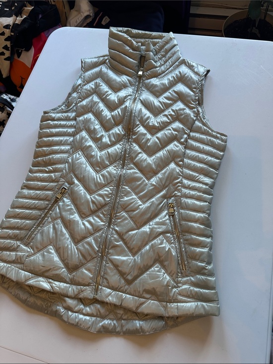 Calvin Klein Jackets & Blazers - Calvin Klein Duck down Metallic Silver Puffer Vest